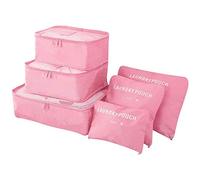 Vicloon 6-en-1 Set de Organiseurs de Bagage pour Voyage,Ensemble Complet de différents emballant des Cubes Étanche Sacs de Voyage Rangement,Organisateurs Valises en Nylon 3 Cubes + 3 Sacs