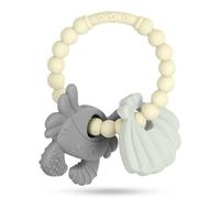 Vicloon Anneau de Dentition pour Bébé, en Silicone pour Jouet de Dentition Sans BPA,Toxique Aide à Prévenir Les Gencives Douloureuses Chez Les bébé pour Bébés de 3 Mois et Plus(Beige)
