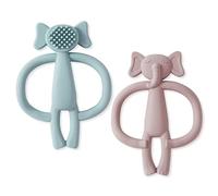 Vicloon Anneaux de Dentition pour Bebe,2PCS Anneau Dentition Bebe Silicone Jouet de Dentition pour Bébé Ensemble Anneaux de Dentition Doux sans BPA pour Garçons et Filles