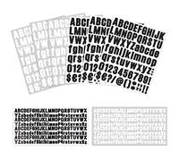 Vicloon Autocollants Lettres, 8Pcs Alphabet Lettre et Autocollants, Chiffres Adhesifs Autocollant Boîte aux Lettres pour Maison Appartement Adresse Fenêtre Porte Voiture Camion(Noir et Blanc)