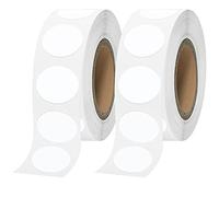 Vicloon Autocollants Ronds (2000Pcs), 2 Tomes 1000Pcs Gommettes Autocollantes Rondes, 25mm Pastille Autocollante Étiquettes de Codage Adhésifs pour Calendriers Scolaires Bureau Art (Blanc)