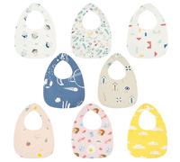 Vicloon Bavoirs Bébé Bandana,8pcs Bavoirs Bebe Triangle Bavoir 100% Coton,pour Bébé Soft et Absorption de L'eau,Bébés Bavoir avec Boutons Pression Réglables pour Nouveau-Né filles et garçons
