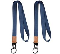 Vicloon Cordon Tour de Cou, 2pcs Porte Badge Lanière en Boucle Olécrânienne, Lanyard Strap Neck Cordon pour Clés, Téléphone Portable, Porte-badge pour Enseignants (Bleu)