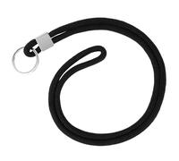 Vicloon Cordon tour de cou, Cordon de cou, Lanyard Strap Neck, Porte-clés Lanière, Nylon Lanières Porte Badge avec Anneau en Métal pour d'Identification, Clés, Téléphone Portable （Noir）