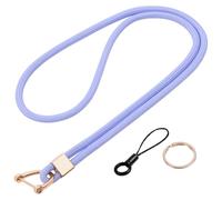 Vicloon Cordon tour de cou, Cordon de cou, Lanyard Strap Neck, Porte-clés Lanière, Nylon Lanières Porte Badge avec Anneau en Métal pour d'Identification, Clés, Téléphone Portable（Violet）