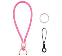 Vicloon Cordon tour de cou, Cordon de cou, Lanyard Strap Neck, Porte-clés Lanière, Nylon Lanières Porte Badge avec Anneau en Métal pour d'Identification, Clés, Téléphone Portable（Rose）