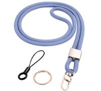 Vicloon Cordon tour de cou, Cordon de cou, Lanyard Strap Neck, Porte-clés Lanière, Nylon Lanières Porte Badge avec Anneau en Métal pour d'Identification, Clés, Téléphone Portable （Violet）
