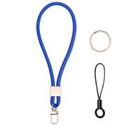 Vicloon Cordon tour de cou, Cordon de Poignet, Lanyard Strap Neck, Porte-clés Lanière, Nylon Lanières Porte Badge avec Anneau en Métal pour d'Identification, Clés, Téléphone Portable （Bleu）