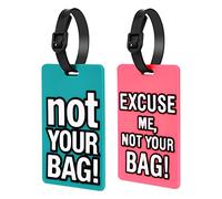 Vicloon Etiquettes de Bagage en Silicone,2PCS Bagages Étiquettes Étiquettes de Voyage pour Valise pour Repérer Rapidement et Prévenir La Perte des Sacs et Valises