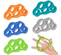 Vicloon Exerciseur De Doigts,5PCS Hand Grip Strengthener Civière de Doigt Renfort de Préhension de la Main L'entraîneur de Doigts Musculation Doigt Convient pour L'entraînement Musculaire Des Doigts