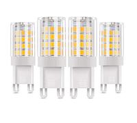 Vicloon G9 Ampoule LED,4PCS 5W équivalent à des Lampes Halogènes 50W,4 PCS Lampes à LED Blanc Chaud 3000K,Angle de Diffusion de 360°, AC85-265V,500LM,Non Dimmable