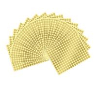 Vicloon Gommettes Autocollantes Rondes, 2880Pcs Pastilles Autocollantes Ronde Dorées, 15 Feuilles 10mm Gommettes Rondes Doré Codage Étiquettes pour Bureau École Calendriers