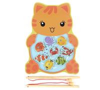 Vicloon Jeu de pêche Magnetique, Jouets en Bois Jeu de pêche, Jouets éducatifs De Poisson en Bois, Jeux Montessori avec 2 Cannes à Pêches, Cadeau Garçon Fille, Jeux Enfants Cadeau 3+ Ans