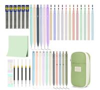 Vicloon Kit Fournitures Scolaires avec Trousse Pliable, Vert Lot de 44 Générique Accessoires Stationery Set Papeterie Aesthetic kit de Papeterie pour Adolescentes Etudiantes