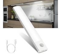 Vicloon Lampe LED Rechargeable Cuisine Reglette, 1PCS Reglette LED Lumiere Armoire Dimmable avec Detecteur de Mouvement Interieur, 3 Températures de Couleur, pour Armoire Placard Escalier Cuisine