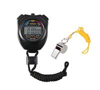 Vicloon LCD Digital Chronomètre, Chronomètre de Sport Numérique, Compteur de Sport Portable avec Sifflet en Acier Inoxydable, Appliqué au Courir Football Basket Natation et Les Autres Sports