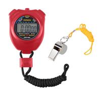 Vicloon LCD Digital Chronométreur, Chronomètre de Sport Numérique, Compteur de Sport Portable avec Sifflet en Acier Inoxydable, Appliqué au Courir Football Basket Natation et Les Autres Sports