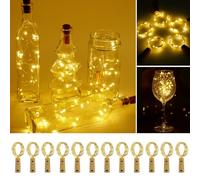 Vicloon LED Bouteille Lumières,12PCS LED Bouteille Guirlande, 2M 20 LED Lampes de Bouteille, Bouteille Guirlande Liège Lampes pour Mariage, Party, DIY, Noël