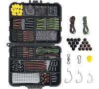 Vicloon Leurres de Pêche Kit,272pcs leurres Peche carnassier Portable pour Carpe,Perles de Pêche,Longe, Grains de Maïs, Clip de Sécurité - avec Boîte