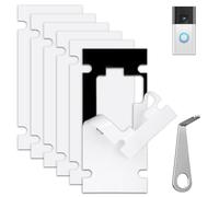 Vicloon Lot de 6 Rubans Adhésifs Double Face Sans Perçage Compatibles Avec Les Sonnettes Vidéo Ring Battery Video Doorbell, Avec 1 Clé de Sonnette, Support de Montage Adhésif Puissant pour Maisons