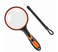 Vicloon Loupe de Lecture, 10x Loupe à Main avec poignée en Caoutchouc Souple antidérapante 100mm et Miroir incassable pour Livres scientifiques, journaux, Lecture, Insectes, Passe-Temps (Vert)