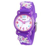 Vicloon Montre Enfant,Montre-Bracelet étanche pour Enfant Mouvement à Quartz,Conception de Dessin animé 3D, Montres Numérique pour 3 Ans à 11 Ans Fille Garçon (Licorne Pourpre Profond)