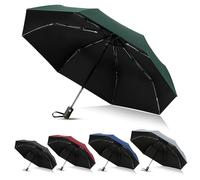 Vicloon Parapluie Pliant,Compact Parapluie Automatique-8 Sections - Compact,Petit,Parapluie de Voyage Résistant aux,Intempéries,Solide -Pour Homme, Femme et Adolescents