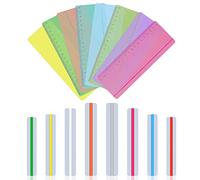Vicloon Regle de Lecture, 16Pcs Règle de Suivi, Bande de Lecture Guidée Dyslexie Bande de Lectures de Surbrillance Colorée pour Guider les Lecteurs Débutants Etudiants à Lire Indépendamment (A)