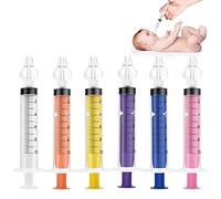 Vicloon Seringue Nasale Bebe Professionnel Mouche Bebe Irrigateur Lot de 6 Mouches Bébé Seringue Nasale,Bebe Irrigateur Nasal Manuel avec Nasale en Silicone Nettoyable et Réutilisable