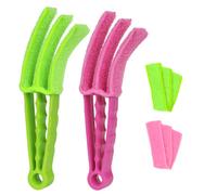 Vicloon Stores Outils de Nettoyage,2Pcs Brosses de Nettoyages pour Store, 2Pcs Chiffons de Nettoyages, Nettoyage des Stores Ensemble pour Stores pour Claviers Climatiseurs de Voiture