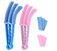 Vicloon Stores Outils de Nettoyage,2Pcs Brosses de Nettoyages pour Stores, 2Pcs Chiffons de Nettoyages, Nettoyage des Store Ensemble pour Store pour Claviers Climatiseurs de Voiture