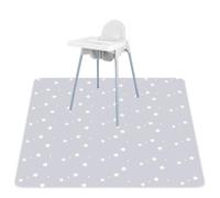 Vicloon Tapis Chaise Haute,Bébé Chaise Haute Tapis Bébé Tapis Splat 52 inch,Bébé Splash Tapis Anti-éclaboussures Chaise Haute, Bâche Grande de Protection de Peinture,Tapis de Protection de Sol