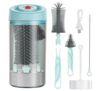 Vicloon Voyage Goupillon Biberon Ensemble, Comprend Un Goupillon, Une Brosse à Tétine, Une Brosse à Paille, Un égouttoir, Un Câble de Chargement et Une Boîte de Stérilisation UV.