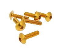 Vicma Fairing Screws Hex Socket Head - en Aluminium anodisé Doré - Set of 6 Pcs - M5 x 20