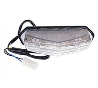 Vicma Feu arrière pour CPI, Derbi, MH, Rieju - Qualité OEM, sans ampoule, LED, rouge, plastique transparent, scooter de route, feux arrière, compatibilité multi-véhicules