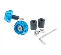 Vicma Handlebar/Bar Ends Anti Vibrations Plat 13,5/17,5 mm (Adaptateur Inclus) - Blue