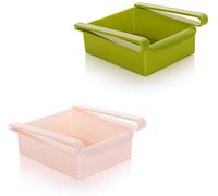 VICMAT Lot de 2 organiseurs de tiroir de réfrigérateur, boîte de rangement pour réfrigérateur, conteneurs pour le congélateur ou le garde-manger