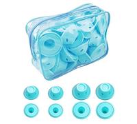 VICMAT Lot de 40 bigoudis magiques pour cheveux courts et longs (20 grands et 20 petits bigoudis en silicone)