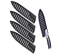 VICMAT Lot de 5 protège-lames en plastique pour couteaux de cuisine (noir)