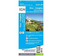 Vico Cargèse Golfe De Sagone. Parc Naturel Régional De Corse 1 : 25 000