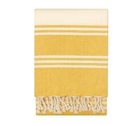 Vico Casa® Serviette de Plage 90x170cm en Coton, Jaune/Serviette de Plage, de Piscine, de Plage, modèle Palau