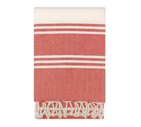 Vico Casa® Serviette de Plage 90x170cm en Coton, Rouge/Serviette de Plage, de Piscine, de Plage, modèle Palau