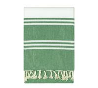 Vico Casa® Serviette de Plage 90x170cm en Coton, Vert/Serviette de Plage, de Piscine, de Plage, modèle Palau