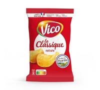 VICO - Chips Classiques Nature, Croustillantes Pour Apéritif, 135g - Lot De 4