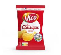 VICO - Chips Classiques Naturels Savoureux, croustillantes pour l'apéro, 135g - Lot de 4