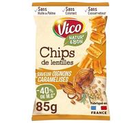 VICO - CHIPS DE LENTILLES SAVEUR OIGNONS CARAMÉLISÉS 85G - LOT DE 5