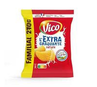 VICO - Chips Extra Craquantes Nature, Croustillant Intense pour l'apéritif, 270g - Lot de 4
