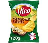 VICO - Chips Grill Chevre Chaud Et Herbes 120G - ( Lot De 4 )