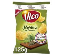 Vico Chips Herbes De Provence 125G - Croustillantes et délicatement parfumées - Idéales pour lapéritif - Lot De 6