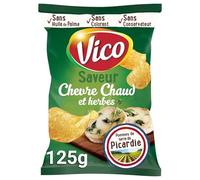 VICO - Chips Saveur Chèvre Chaud Et Herbes 125G - Trois Articles